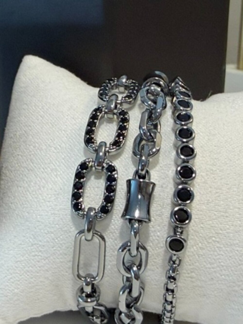 Bomb Party Luxe Layers Bracelet "Timeless Details" Black Onyx Hematite RBP8082